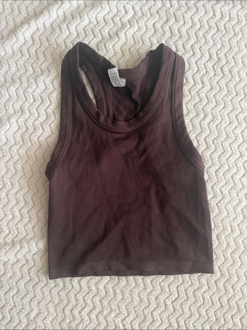 90 Degree By Reflex Ribbed Tank Top - Dark Brown